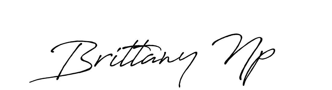 Create a beautiful signature design for name Brittany Np. With this signature (Antro_Vectra_Bolder) fonts, you can make a handwritten signature for free. Brittany Np signature style 7 images and pictures png