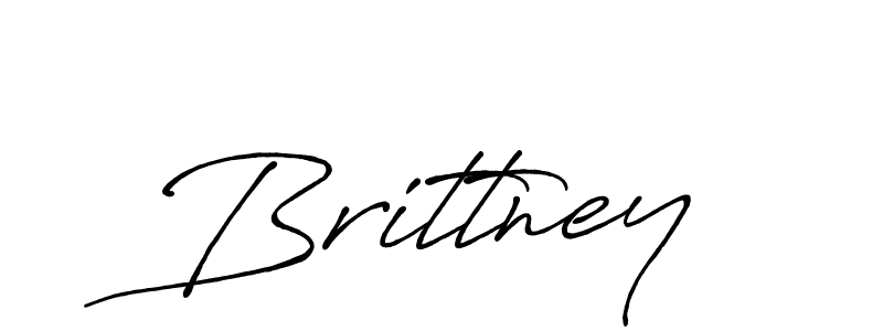 Design your own signature with our free online signature maker. With this signature software, you can create a handwritten (Antro_Vectra_Bolder) signature for name Brittney. Brittney signature style 7 images and pictures png