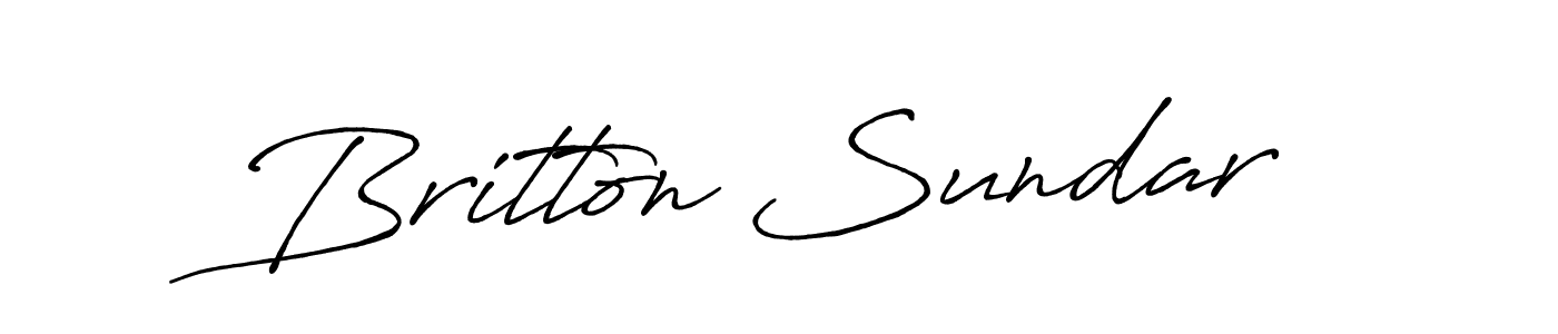 if you are searching for the best signature style for your name Britton Sundar. so please give up your signature search. here we have designed multiple signature styles  using Antro_Vectra_Bolder. Britton Sundar signature style 7 images and pictures png