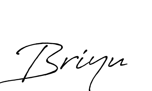 Briyu stylish signature style. Best Handwritten Sign (Antro_Vectra_Bolder) for my name. Handwritten Signature Collection Ideas for my name Briyu. Briyu signature style 7 images and pictures png