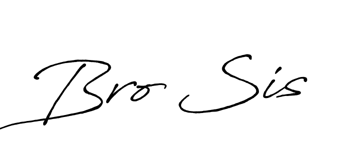 Bro Sis stylish signature style. Best Handwritten Sign (Antro_Vectra_Bolder) for my name. Handwritten Signature Collection Ideas for my name Bro Sis. Bro Sis signature style 7 images and pictures png