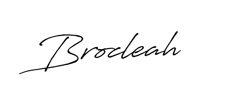 Make a beautiful signature design for name Brocleah. With this signature (Antro_Vectra_Bolder) style, you can create a handwritten signature for free. Brocleah signature style 7 images and pictures png