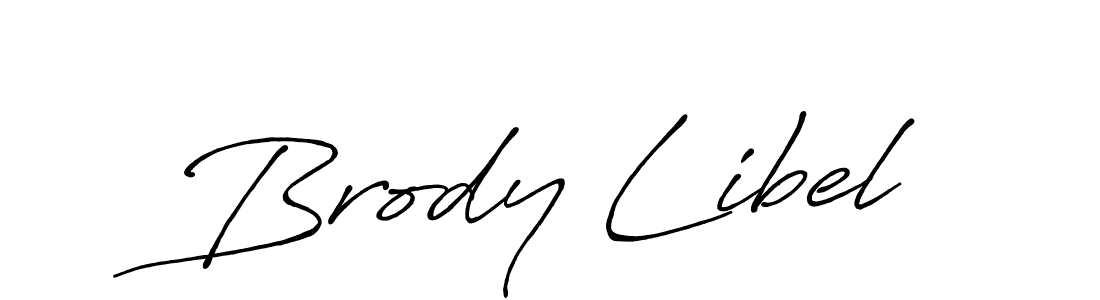 How to make Brody Libel name signature. Use Antro_Vectra_Bolder style for creating short signs online. This is the latest handwritten sign. Brody Libel signature style 7 images and pictures png