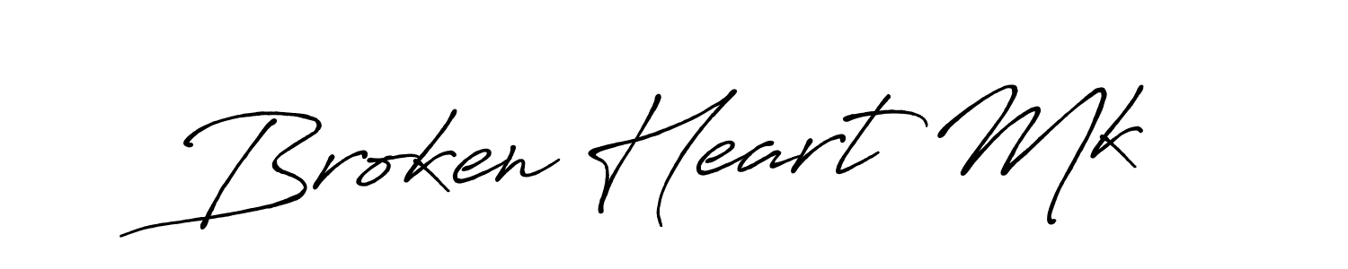 Similarly Antro_Vectra_Bolder is the best handwritten signature design. Signature creator online .You can use it as an online autograph creator for name Broken Heart Mk. Broken Heart Mk signature style 7 images and pictures png