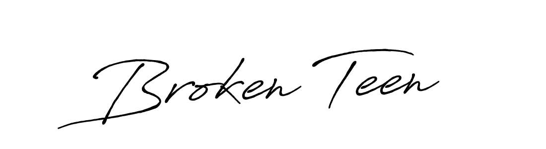 It looks lik you need a new signature style for name Broken Teen. Design unique handwritten (Antro_Vectra_Bolder) signature with our free signature maker in just a few clicks. Broken Teen signature style 7 images and pictures png