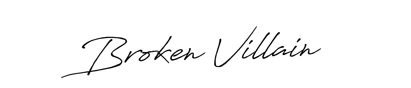 How to make Broken Villain signature? Antro_Vectra_Bolder is a professional autograph style. Create handwritten signature for Broken Villain name. Broken Villain signature style 7 images and pictures png