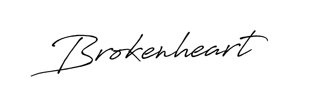 Brokenheart stylish signature style. Best Handwritten Sign (Antro_Vectra_Bolder) for my name. Handwritten Signature Collection Ideas for my name Brokenheart. Brokenheart signature style 7 images and pictures png