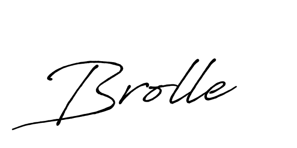 Brolle stylish signature style. Best Handwritten Sign (Antro_Vectra_Bolder) for my name. Handwritten Signature Collection Ideas for my name Brolle. Brolle signature style 7 images and pictures png