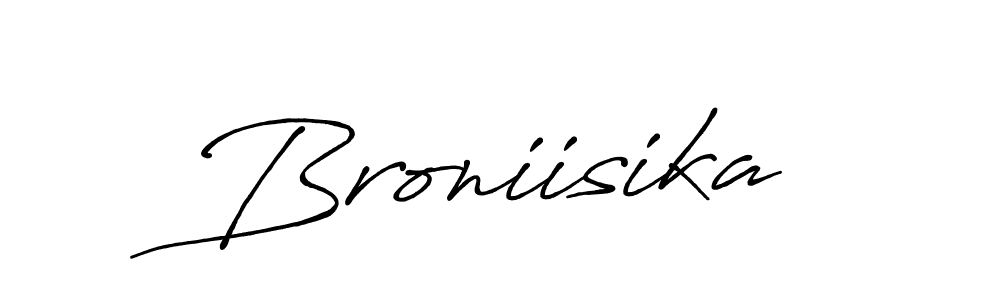 Similarly Antro_Vectra_Bolder is the best handwritten signature design. Signature creator online .You can use it as an online autograph creator for name Broniisika. Broniisika signature style 7 images and pictures png