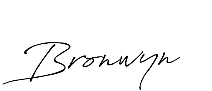 Create a beautiful signature design for name Bronwyn. With this signature (Antro_Vectra_Bolder) fonts, you can make a handwritten signature for free. Bronwyn signature style 7 images and pictures png