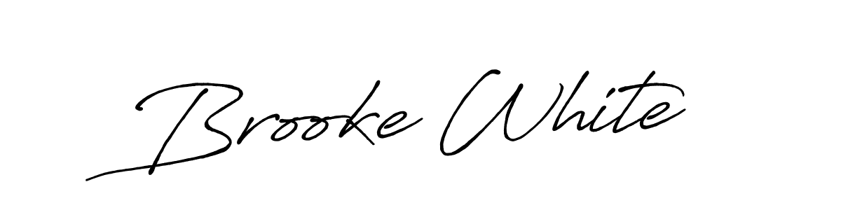 Create a beautiful signature design for name Brooke White. With this signature (Antro_Vectra_Bolder) fonts, you can make a handwritten signature for free. Brooke White signature style 7 images and pictures png