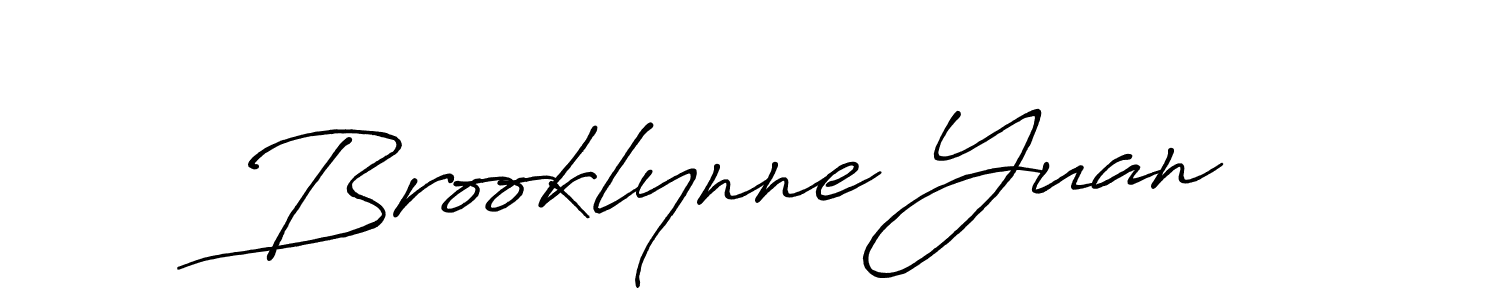 Make a beautiful signature design for name Brooklynne Yuan. With this signature (Antro_Vectra_Bolder) style, you can create a handwritten signature for free. Brooklynne Yuan signature style 7 images and pictures png