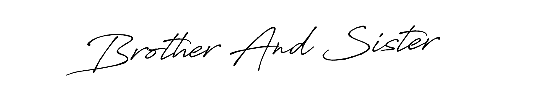 How to Draw Brother And Sister signature style? Antro_Vectra_Bolder is a latest design signature styles for name Brother And Sister. Brother And Sister signature style 7 images and pictures png