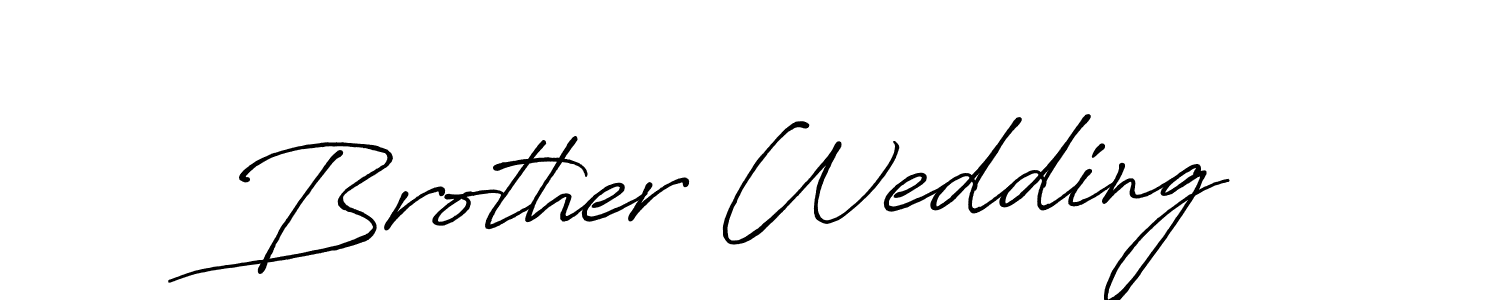 Antro_Vectra_Bolder is a professional signature style that is perfect for those who want to add a touch of class to their signature. It is also a great choice for those who want to make their signature more unique. Get Brother Wedding name to fancy signature for free. Brother Wedding signature style 7 images and pictures png