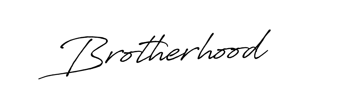 Use a signature maker to create a handwritten signature online. With this signature software, you can design (Antro_Vectra_Bolder) your own signature for name Brotherhood. Brotherhood signature style 7 images and pictures png
