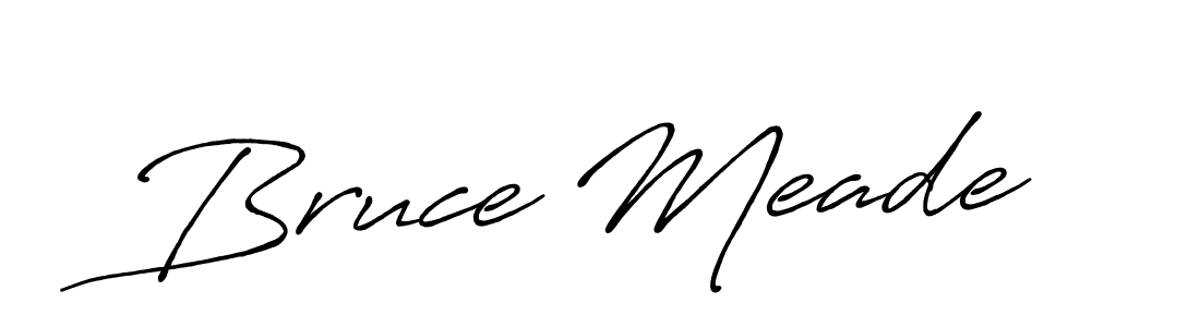 It looks lik you need a new signature style for name Bruce Meade. Design unique handwritten (Antro_Vectra_Bolder) signature with our free signature maker in just a few clicks. Bruce Meade signature style 7 images and pictures png