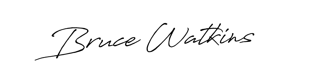 Bruce Watkins stylish signature style. Best Handwritten Sign (Antro_Vectra_Bolder) for my name. Handwritten Signature Collection Ideas for my name Bruce Watkins. Bruce Watkins signature style 7 images and pictures png