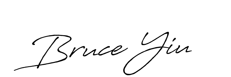 Make a beautiful signature design for name Bruce Yiu. With this signature (Antro_Vectra_Bolder) style, you can create a handwritten signature for free. Bruce Yiu signature style 7 images and pictures png