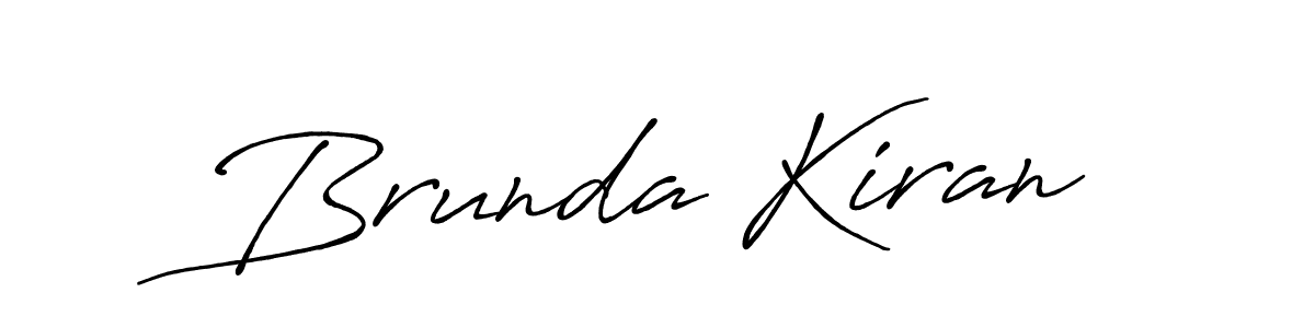 Brunda Kiran stylish signature style. Best Handwritten Sign (Antro_Vectra_Bolder) for my name. Handwritten Signature Collection Ideas for my name Brunda Kiran. Brunda Kiran signature style 7 images and pictures png