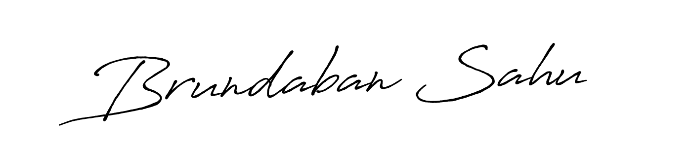 Make a beautiful signature design for name Brundaban Sahu. With this signature (Antro_Vectra_Bolder) style, you can create a handwritten signature for free. Brundaban Sahu signature style 7 images and pictures png