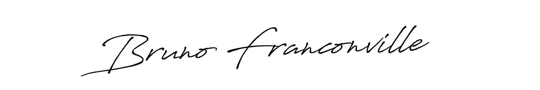Make a beautiful signature design for name Bruno Franconville. With this signature (Antro_Vectra_Bolder) style, you can create a handwritten signature for free. Bruno Franconville signature style 7 images and pictures png