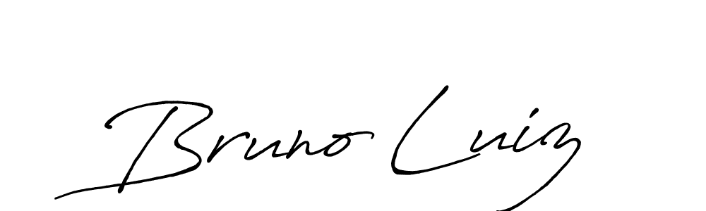 Design your own signature with our free online signature maker. With this signature software, you can create a handwritten (Antro_Vectra_Bolder) signature for name Bruno Luiz. Bruno Luiz signature style 7 images and pictures png