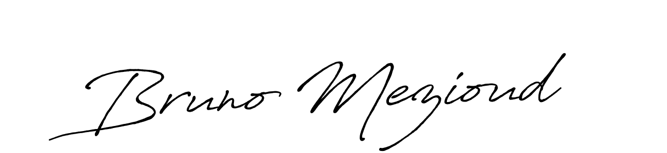 The best way (Antro_Vectra_Bolder) to make a short signature is to pick only two or three words in your name. The name Bruno Mezioud include a total of six letters. For converting this name. Bruno Mezioud signature style 7 images and pictures png