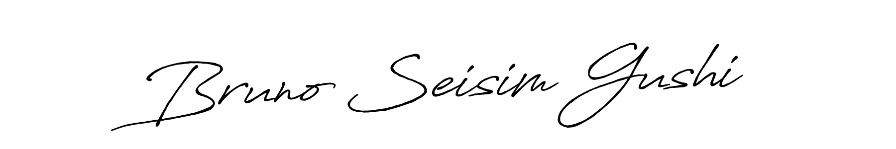 Make a short Bruno Seisim Gushi signature style. Manage your documents anywhere anytime using Antro_Vectra_Bolder. Create and add eSignatures, submit forms, share and send files easily. Bruno Seisim Gushi signature style 7 images and pictures png