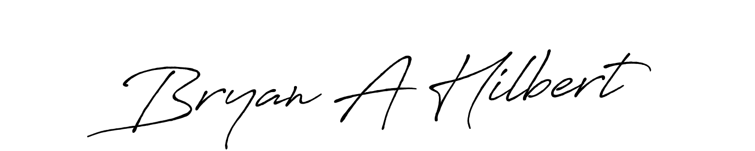 Bryan A Hilbert stylish signature style. Best Handwritten Sign (Antro_Vectra_Bolder) for my name. Handwritten Signature Collection Ideas for my name Bryan A Hilbert. Bryan A Hilbert signature style 7 images and pictures png