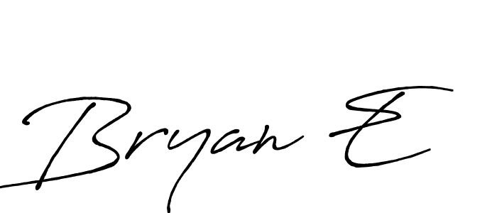 This is the best signature style for the Bryan E name. Also you like these signature font (Antro_Vectra_Bolder). Mix name signature. Bryan E signature style 7 images and pictures png