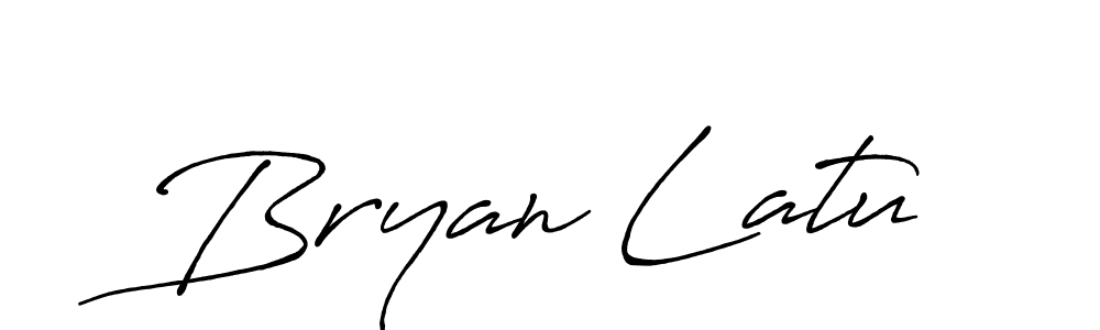 if you are searching for the best signature style for your name Bryan Latu. so please give up your signature search. here we have designed multiple signature styles  using Antro_Vectra_Bolder. Bryan Latu signature style 7 images and pictures png