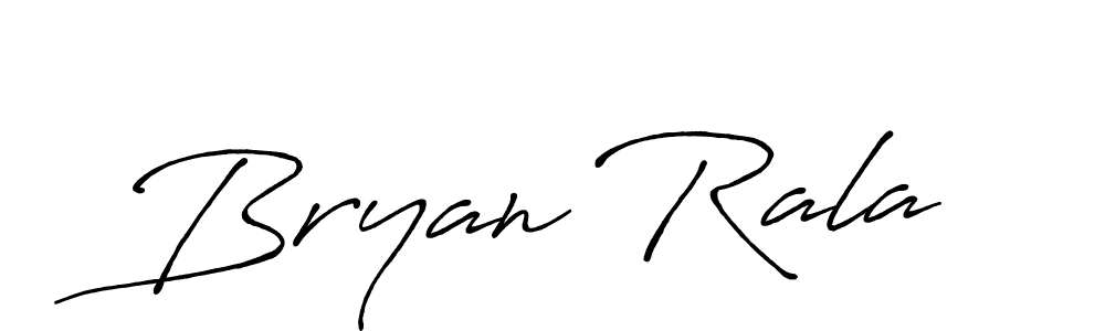 Bryan Rala stylish signature style. Best Handwritten Sign (Antro_Vectra_Bolder) for my name. Handwritten Signature Collection Ideas for my name Bryan Rala. Bryan Rala signature style 7 images and pictures png