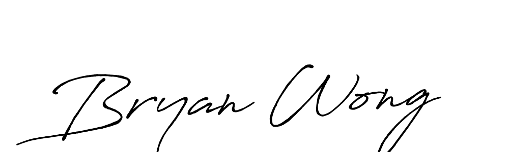 Make a beautiful signature design for name Bryan Wong. With this signature (Antro_Vectra_Bolder) style, you can create a handwritten signature for free. Bryan Wong signature style 7 images and pictures png