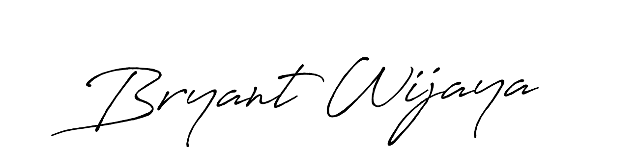 How to make Bryant Wijaya signature? Antro_Vectra_Bolder is a professional autograph style. Create handwritten signature for Bryant Wijaya name. Bryant Wijaya signature style 7 images and pictures png