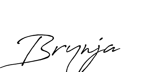 Brynja stylish signature style. Best Handwritten Sign (Antro_Vectra_Bolder) for my name. Handwritten Signature Collection Ideas for my name Brynja. Brynja signature style 7 images and pictures png