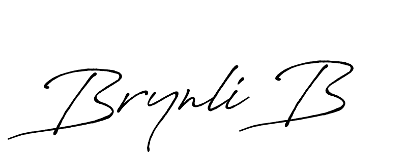 Also we have Brynli B name is the best signature style. Create professional handwritten signature collection using Antro_Vectra_Bolder autograph style. Brynli B signature style 7 images and pictures png