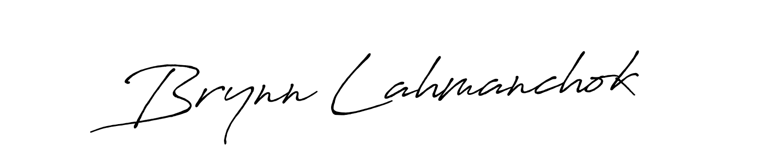 How to make Brynn Lahmanchok name signature. Use Antro_Vectra_Bolder style for creating short signs online. This is the latest handwritten sign. Brynn Lahmanchok signature style 7 images and pictures png