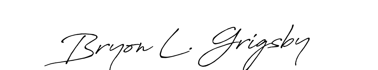 Also we have Bryon L. Grigsby name is the best signature style. Create professional handwritten signature collection using Antro_Vectra_Bolder autograph style. Bryon L. Grigsby signature style 7 images and pictures png