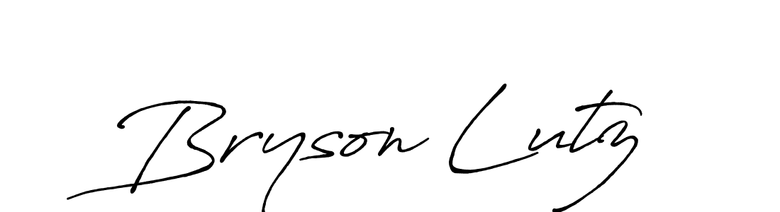 How to make Bryson Lutz name signature. Use Antro_Vectra_Bolder style for creating short signs online. This is the latest handwritten sign. Bryson Lutz signature style 7 images and pictures png