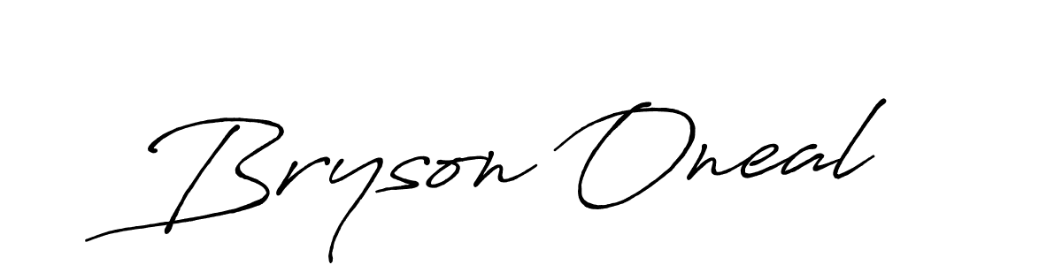Design your own signature with our free online signature maker. With this signature software, you can create a handwritten (Antro_Vectra_Bolder) signature for name Bryson Oneal. Bryson Oneal signature style 7 images and pictures png