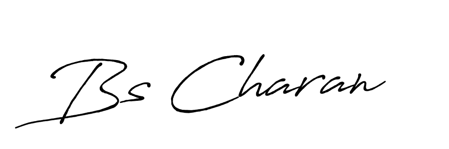 Design your own signature with our free online signature maker. With this signature software, you can create a handwritten (Antro_Vectra_Bolder) signature for name Bs Charan. Bs Charan signature style 7 images and pictures png