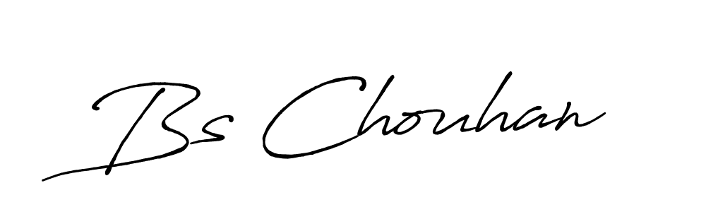 Make a beautiful signature design for name Bs Chouhan. With this signature (Antro_Vectra_Bolder) style, you can create a handwritten signature for free. Bs Chouhan signature style 7 images and pictures png