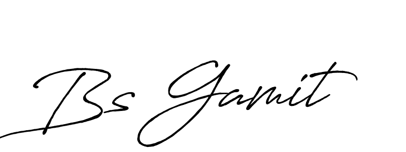 Make a beautiful signature design for name Bs Gamit. With this signature (Antro_Vectra_Bolder) style, you can create a handwritten signature for free. Bs Gamit signature style 7 images and pictures png