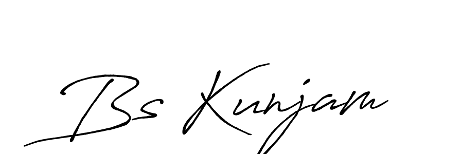 Design your own signature with our free online signature maker. With this signature software, you can create a handwritten (Antro_Vectra_Bolder) signature for name Bs Kunjam. Bs Kunjam signature style 7 images and pictures png