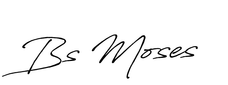 How to make Bs Moses name signature. Use Antro_Vectra_Bolder style for creating short signs online. This is the latest handwritten sign. Bs Moses signature style 7 images and pictures png