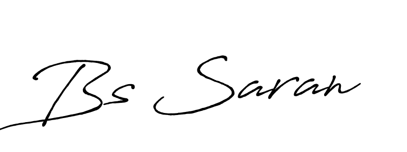 The best way (Antro_Vectra_Bolder) to make a short signature is to pick only two or three words in your name. The name Bs Saran include a total of six letters. For converting this name. Bs Saran signature style 7 images and pictures png