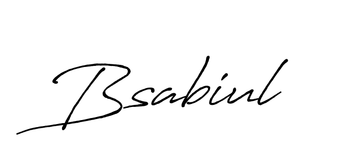 Design your own signature with our free online signature maker. With this signature software, you can create a handwritten (Antro_Vectra_Bolder) signature for name Bsabiul. Bsabiul signature style 7 images and pictures png