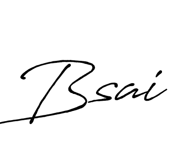 Create a beautiful signature design for name Bsai. With this signature (Antro_Vectra_Bolder) fonts, you can make a handwritten signature for free. Bsai signature style 7 images and pictures png