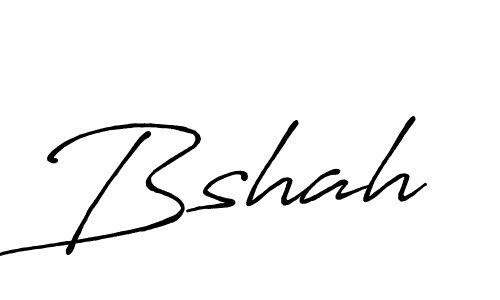 Make a beautiful signature design for name Bshah. With this signature (Antro_Vectra_Bolder) style, you can create a handwritten signature for free. Bshah signature style 7 images and pictures png