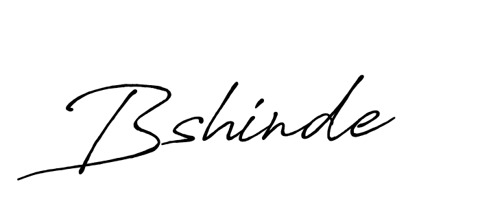 Use a signature maker to create a handwritten signature online. With this signature software, you can design (Antro_Vectra_Bolder) your own signature for name Bshinde. Bshinde signature style 7 images and pictures png